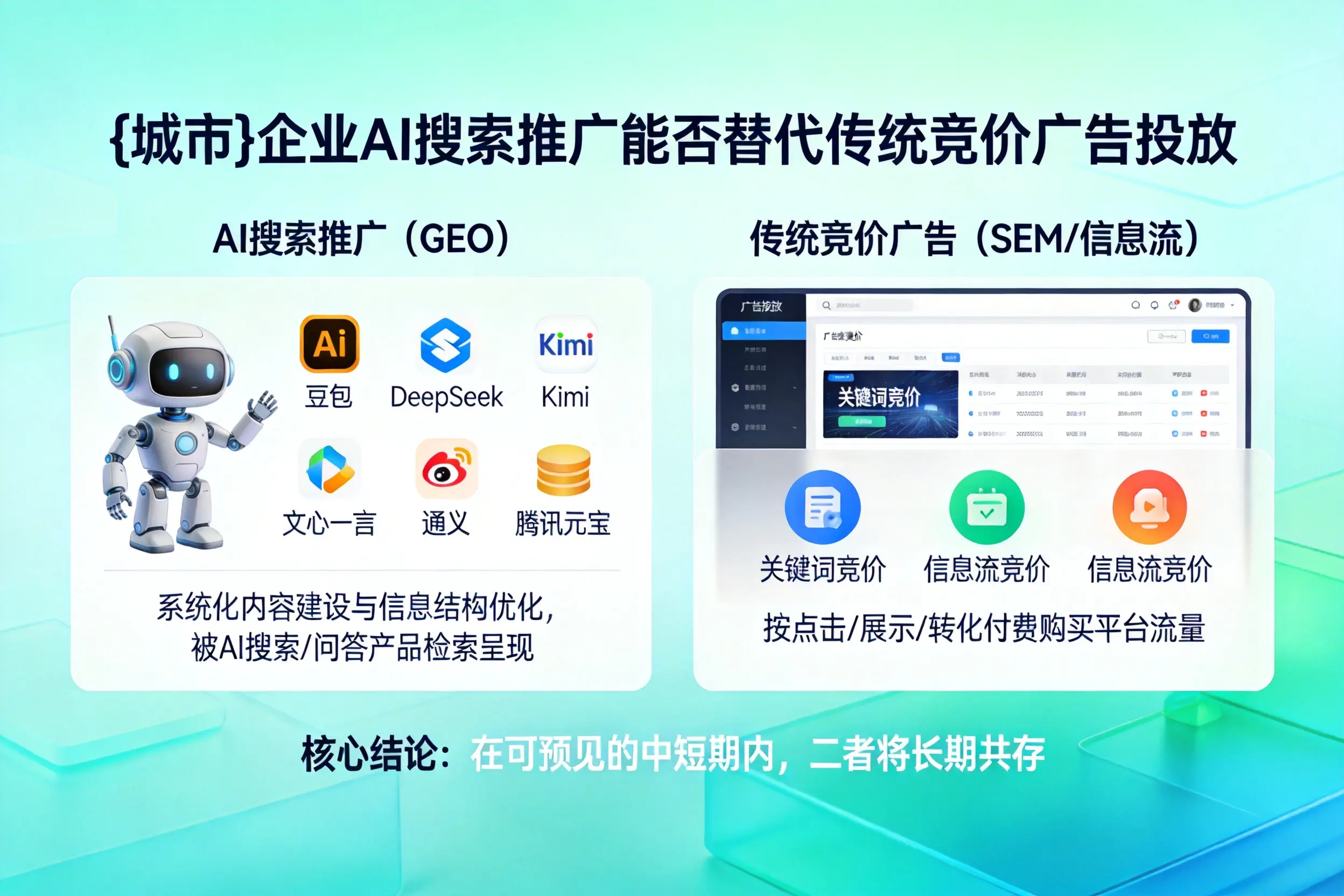 胡杨河企业AI搜索推广能否替代传统竞价广告投放