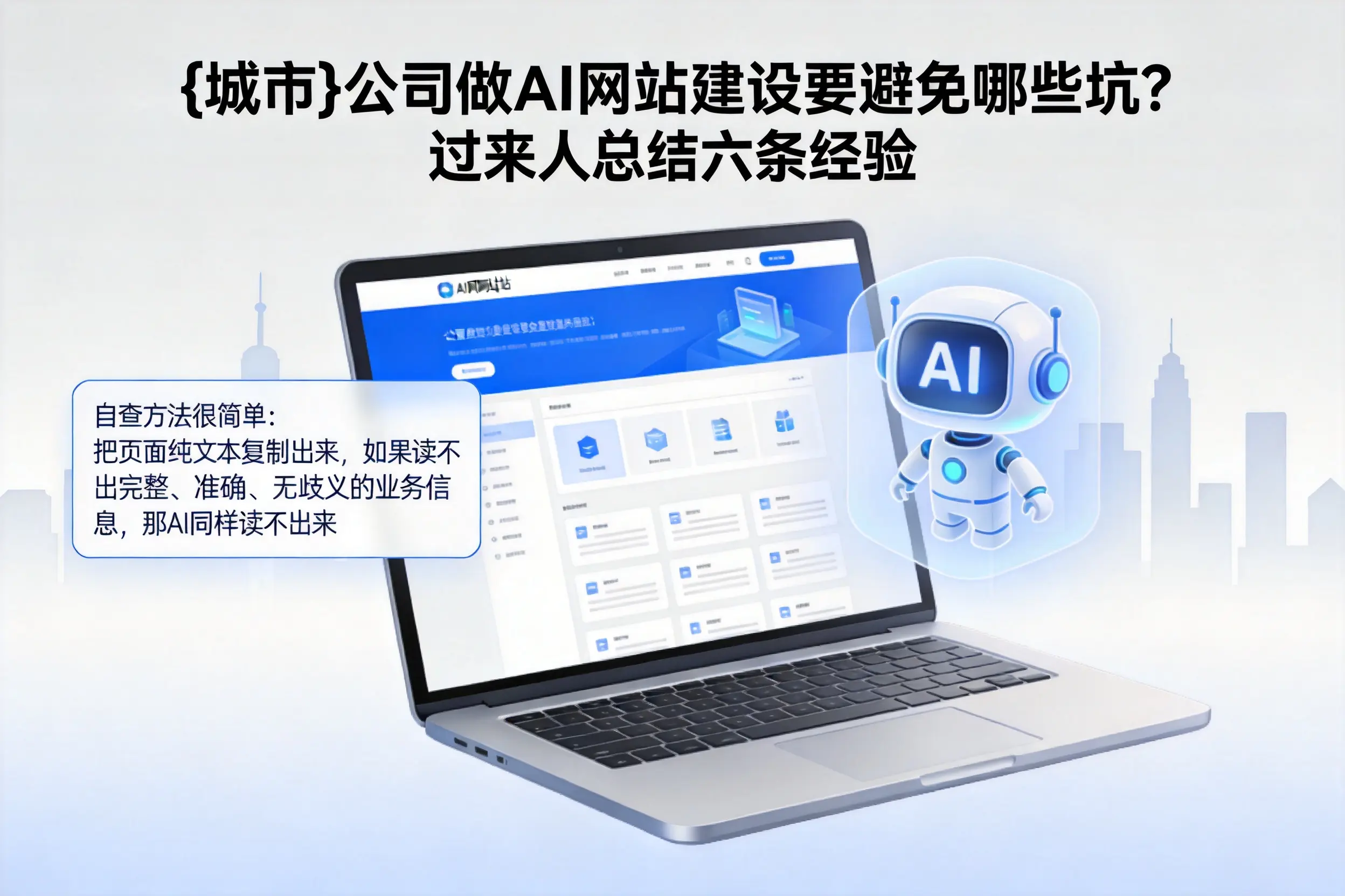 胡杨河公司做AI网站建设要避免哪些坑？过来人总结六条经验