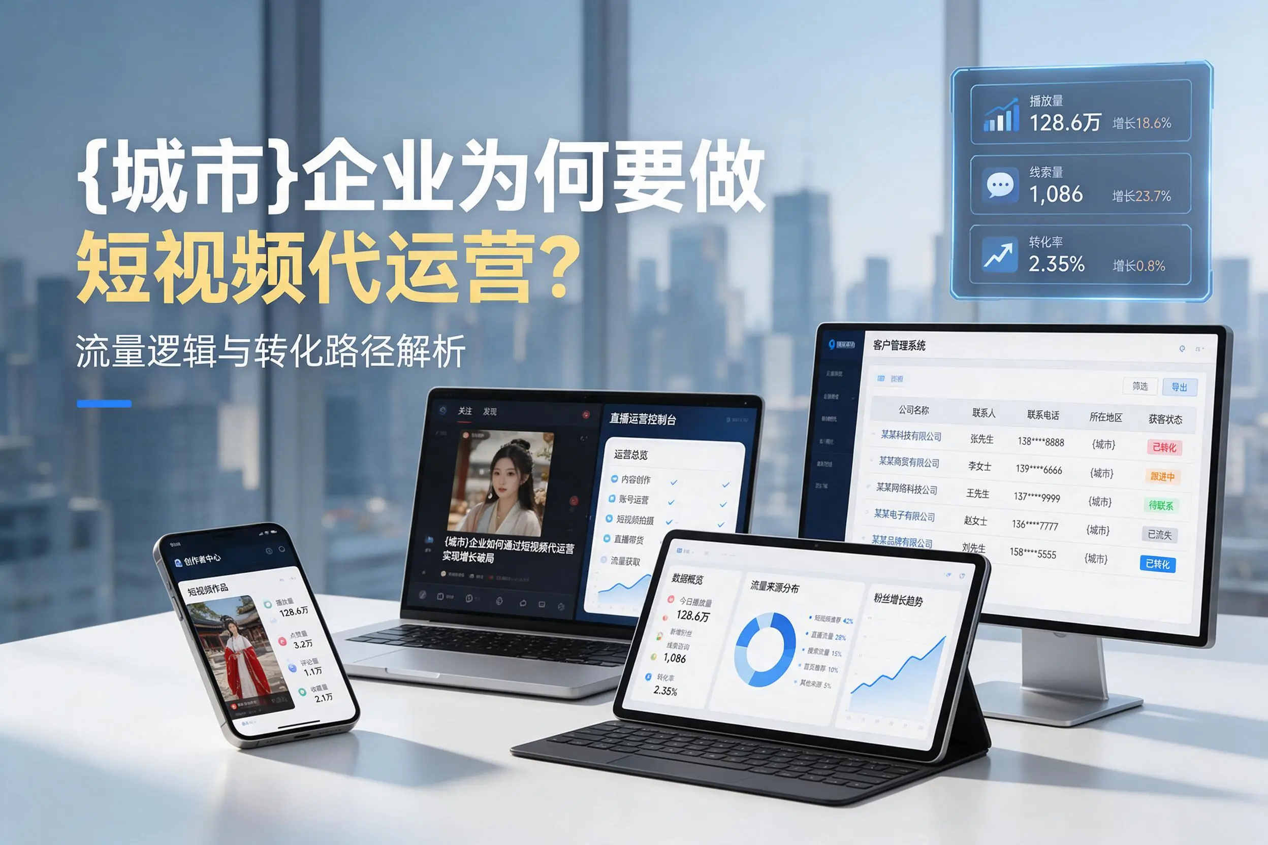 胡杨河企业为何要做短视频代运营？流量逻辑与转化路径解析