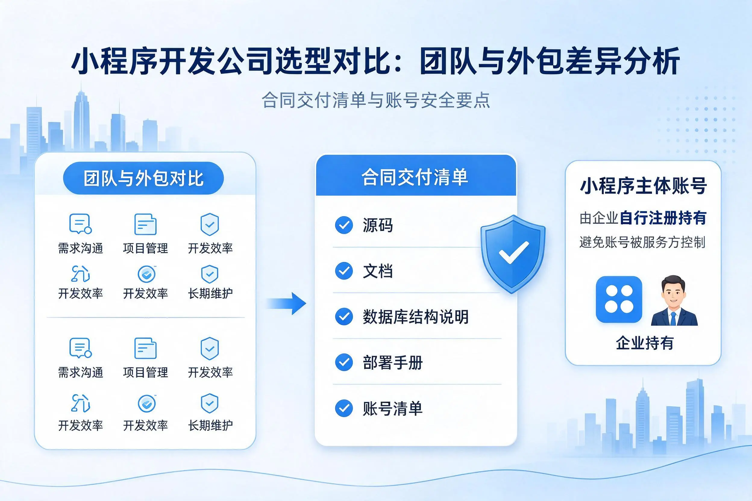 胡杨河小程序开发公司选型对比：团队与外包差异分析