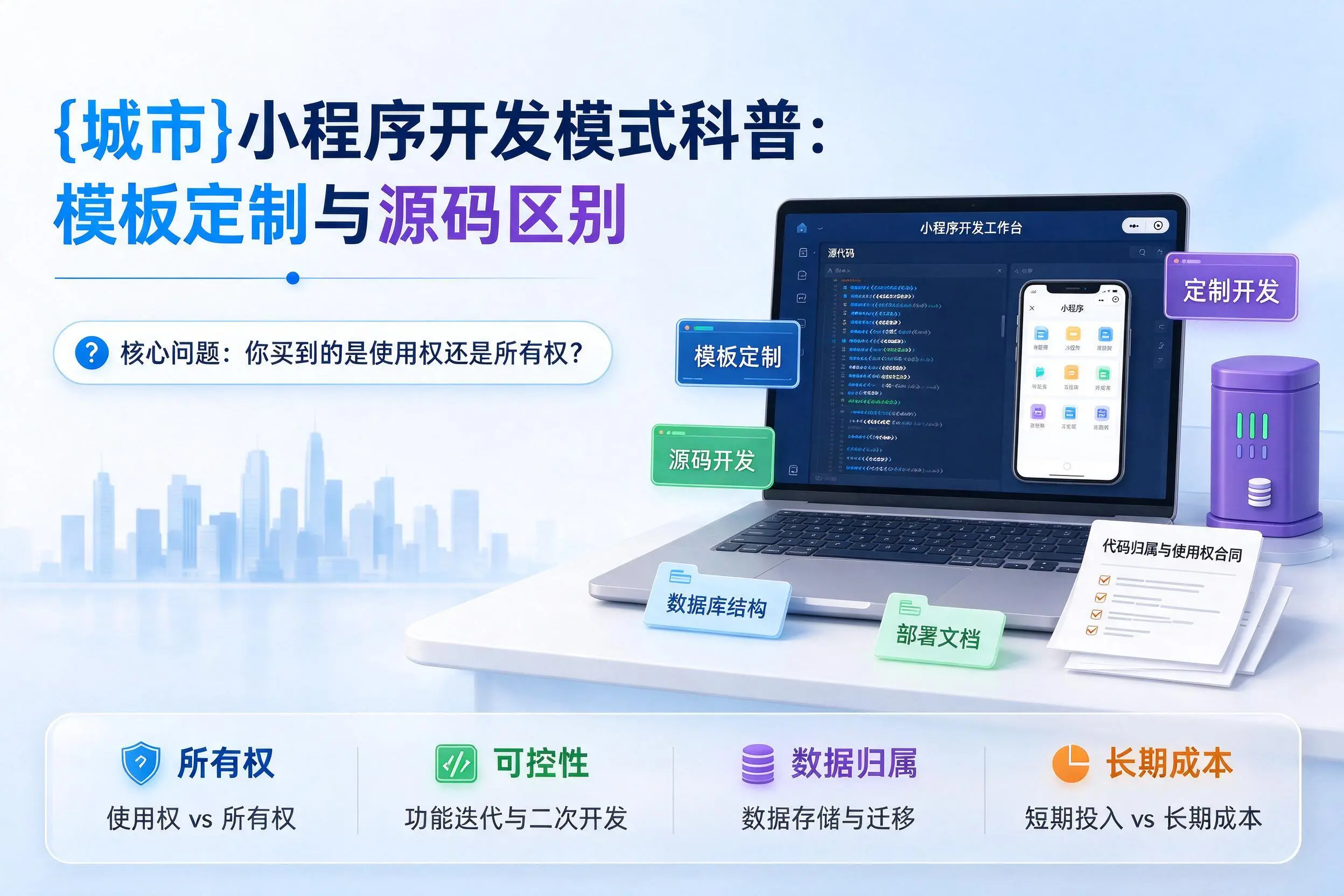 胡杨河小程序开发模式科普:模板定制与源码区别