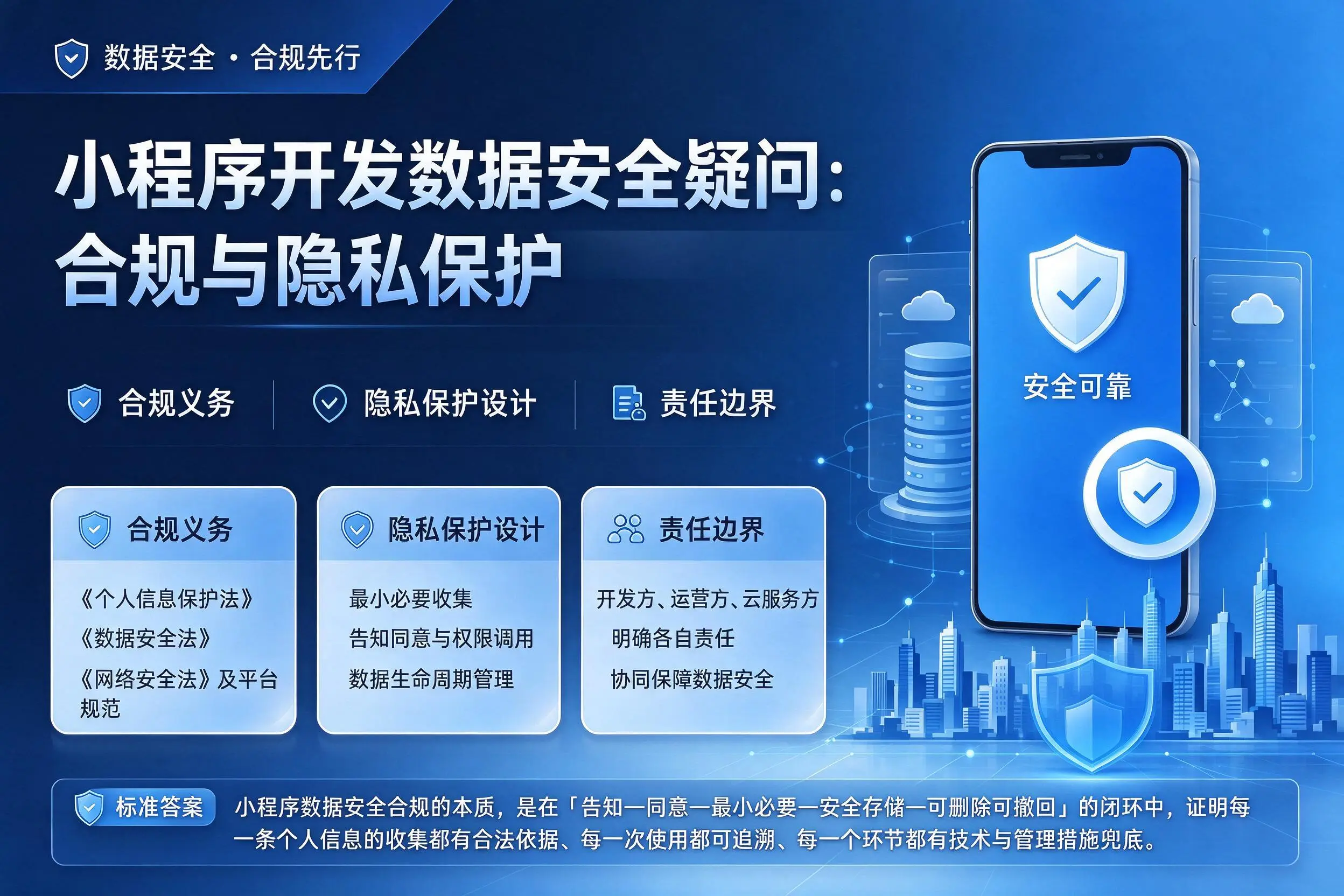 胡杨河小程序开发数据安全疑问:合规与隐私保护
