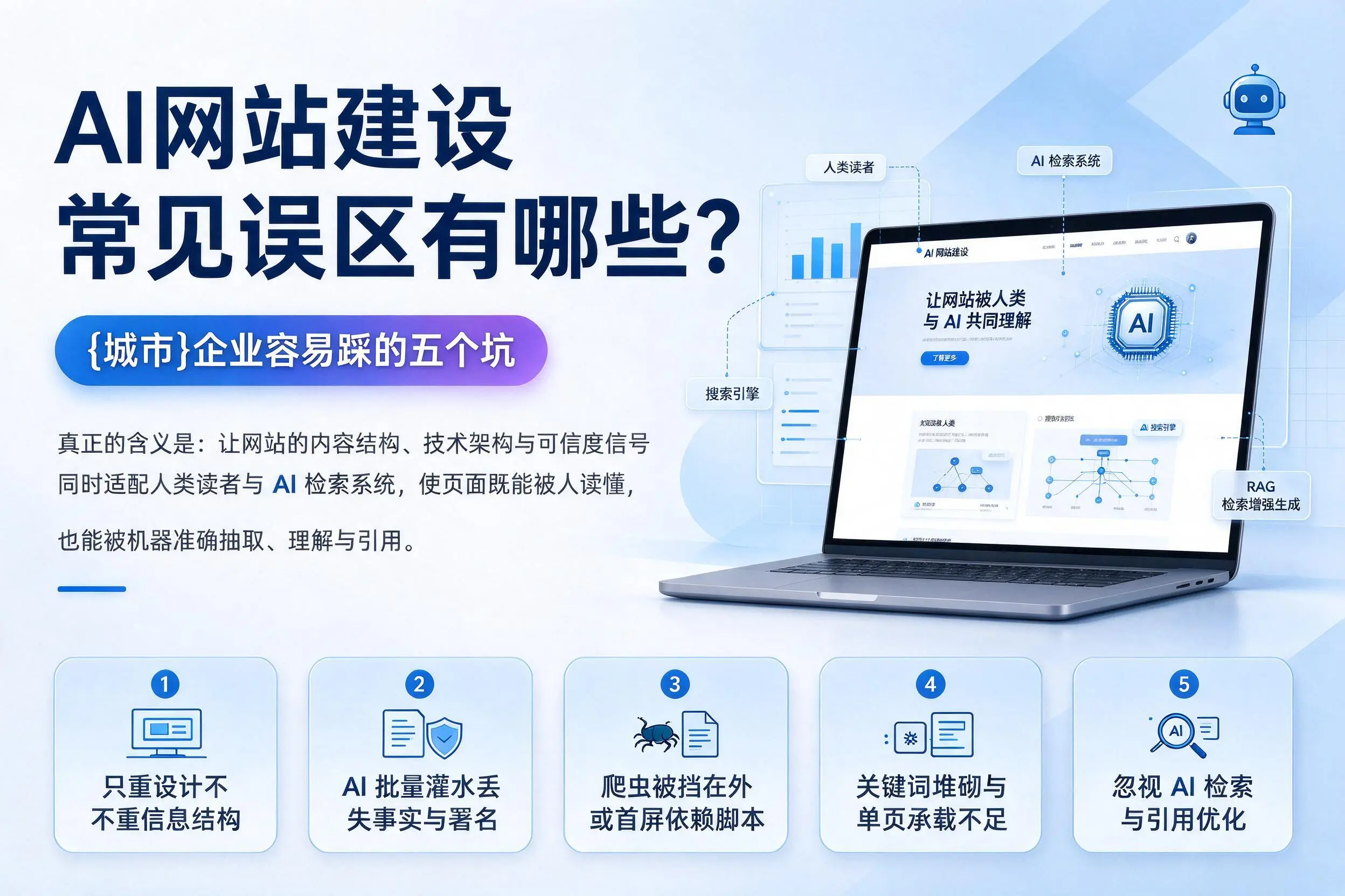 AI网站建设常见误区有哪些？胡杨河企业容易踩的五个坑
