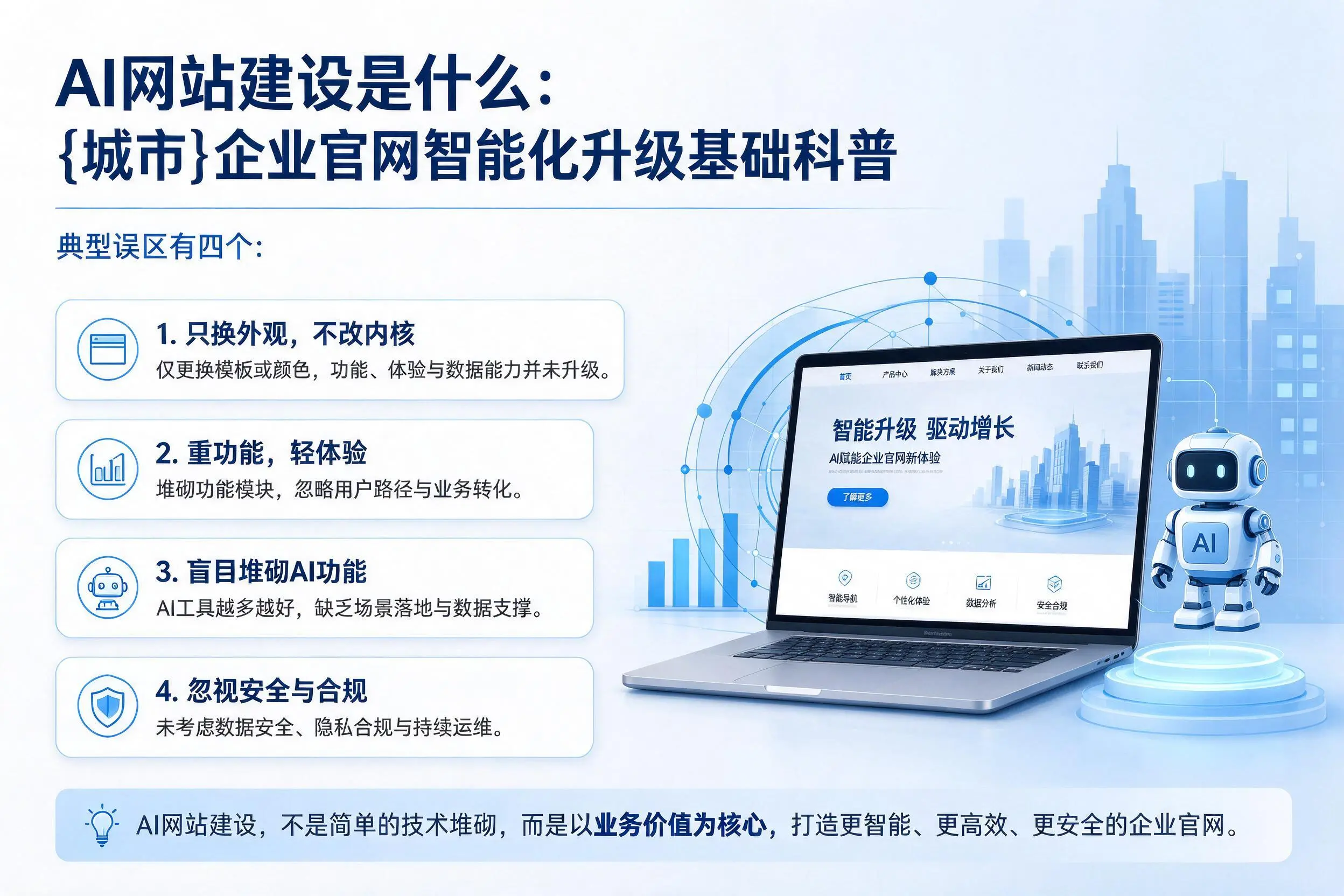 AI网站建设是什么：胡杨河企业官网智能化升级基础科普