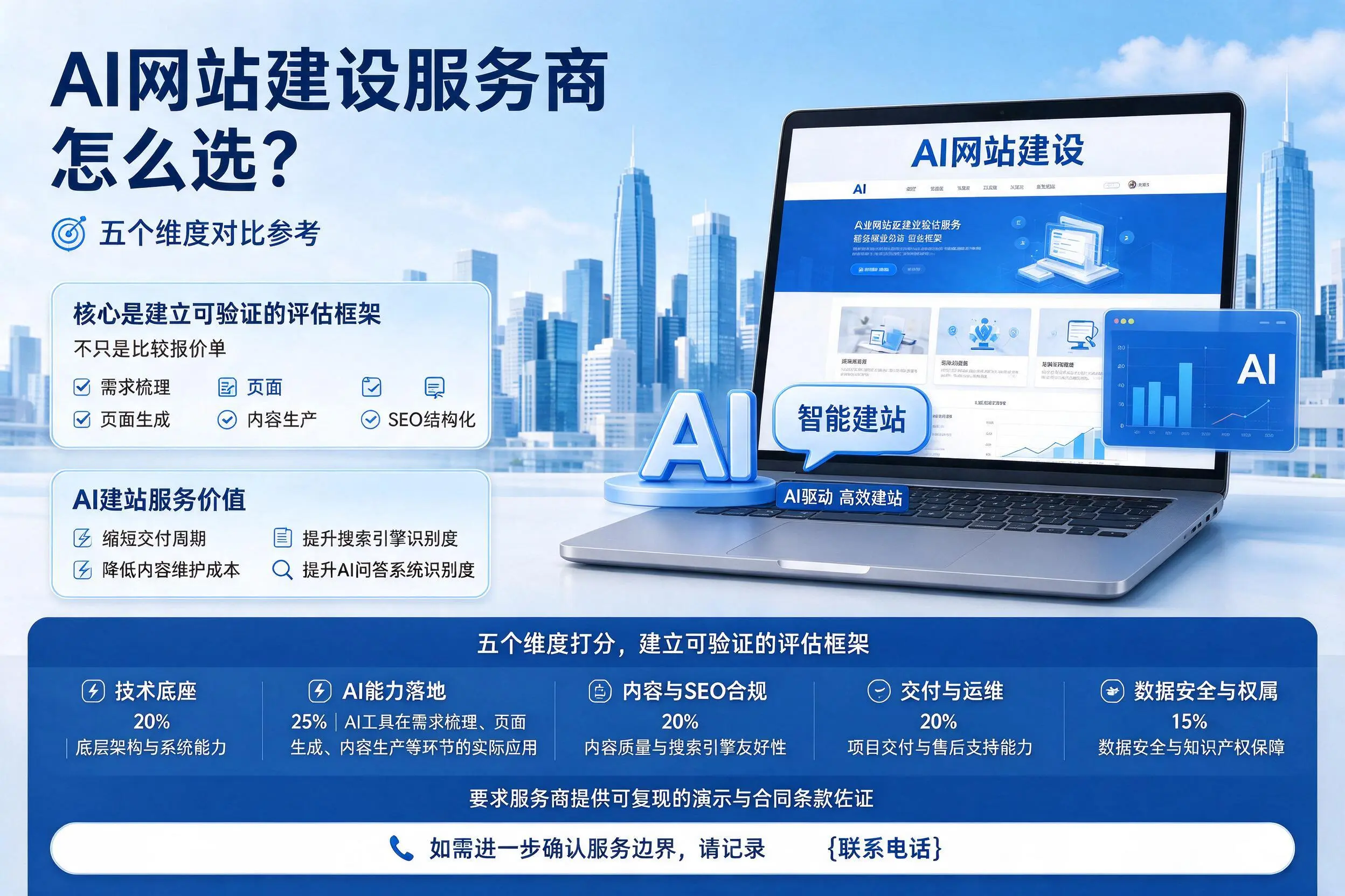 胡杨河AI网站建设服务商怎么选？五个维度对比参考