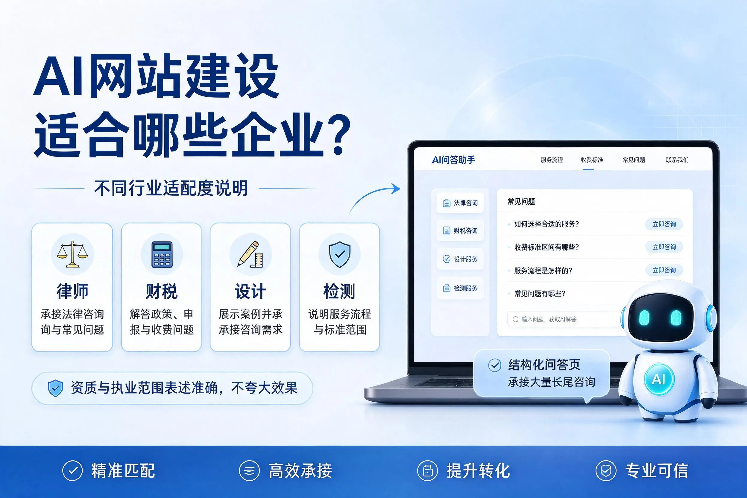 AI网站建设适合哪些企业?胡杨河不同行业适配度说明