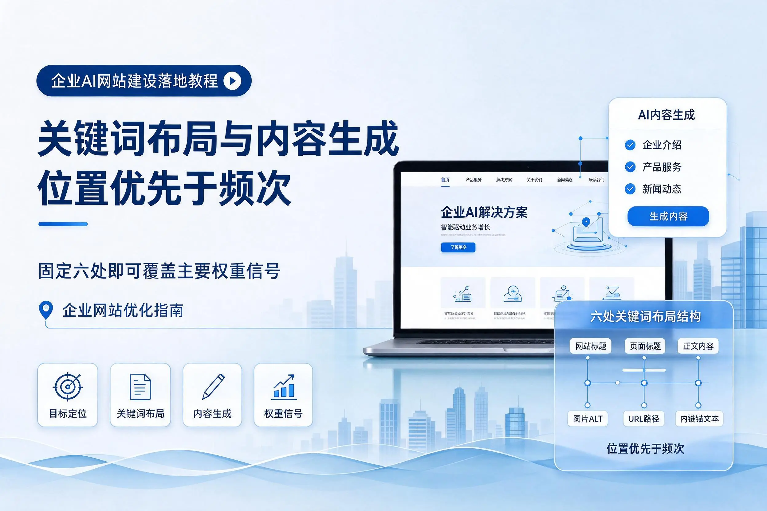 胡杨河企业AI网站建设落地教程:关键词布局与内容生成