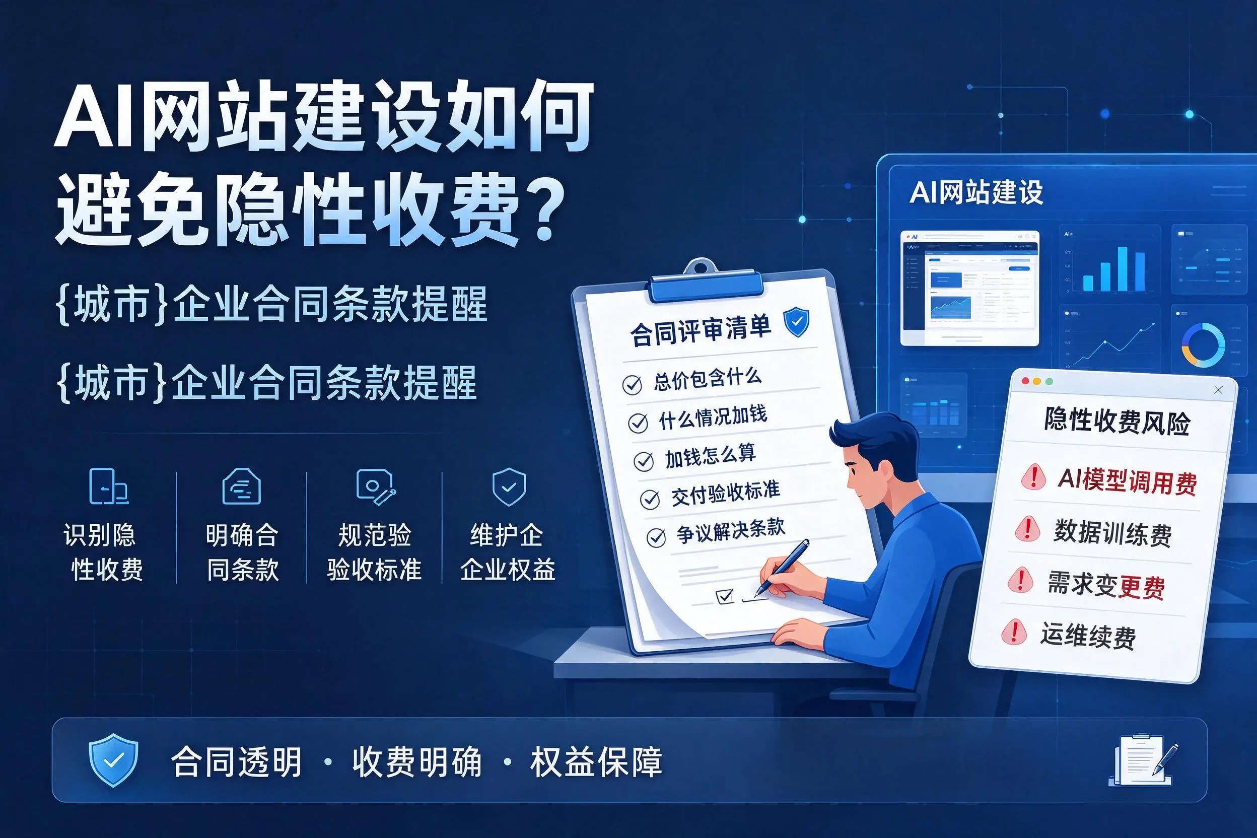 AI网站建设如何避免隐性收费？胡杨河企业合同条款提醒
